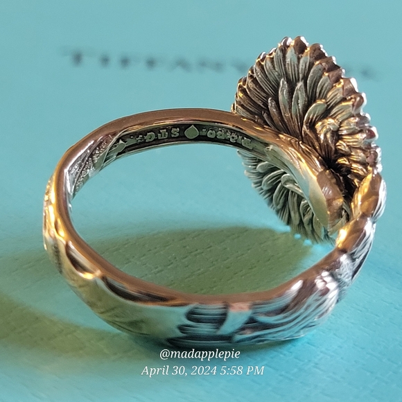 1885 Tiffany & Co.  Dandelion Spoon Ring in Sterling Silver Luxury Vintage #38 - Picture 6 of 12